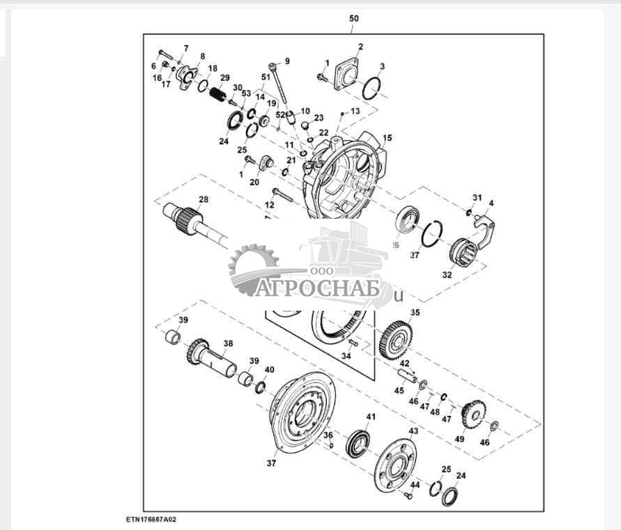 Трансмиссия реверсивного механизма, 3 паза, 3HB, HillMaster™ 